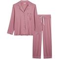 Amorbella Womens Bamboo Cooling Pajamas/Pj Set Sleepwear for Night Sweats Hot Flashes(Dusty Rose, Large)