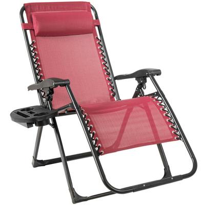 Costway Oversize Lounge Chair Patio Heavy Duty Fol...