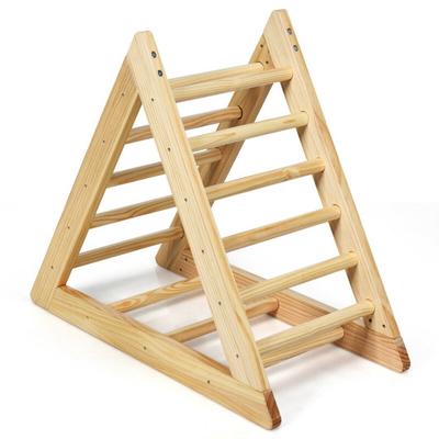 Costway Wooden Triangle Climber for Toddler Step Training