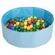 Selonis Children Colourfull Foldable Ballpit with 300 Balls, Blue:Yellow/Green/Blue/Red/Orange