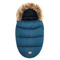 Pram Universal Footmuffs Fleece Lined Snuggly Cosy Toes Footmuff Bunting Bags Waterproof Fitting for Pushchairs Strollers Prams Buggy Car Seat (Blue)