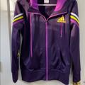 Adidas Jackets & Coats | Adidas Hooded Track Jacket | Color: Gold/Purple | Size: M