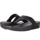 Fitflop Women's Lulu Glitter Toe-thongs Open Toe Sandals, Black Glitter, 4 UK