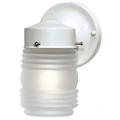 Nuvo Lighting 66109 - 1 Light 6" Gloss White Frosted Ribbed Mason Jar Glass Shade Wall Fixture (1 Light Outdoor Mason Jar)
