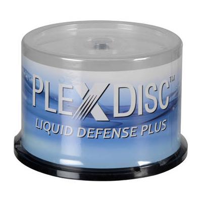 PlexDisc DVD-R Glossy White Inkjet Hub Printable Discs with Liquid Defense Plus (50- PLEX/632-C14