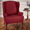 Newport Stretch Slipcover Wing Chair, Wing Chair, Sage