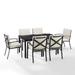 Kaplan 7Pc Outdoor Metal Dining Set Oatmeal/Oil Rubbed Bronze - Table & 6 Chairs - Crosley KO60020BZ-OL