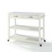 Granite Top Kitchen Prep Cart White/White - Crosley KF30056WH