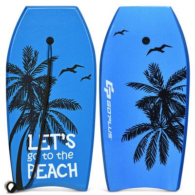 Costway Super Lightweight Bodyboard Surfing with Leash EPS Core Boarding-M