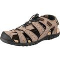 Geox Herren Uomo Strada B Sandalen, Taupe Black, 45 EU