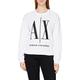 Armani Exchange Women's Icon Project Sweatshirt, White (Optic White 1000), Small