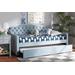 Baxton Studio Freda Traditional & Transitional Light Blue Velvet Fabric & Button Tufted Twin Size Daybed /w Trundle - Wholesale Interiors Freda-Light Blue Velvet-Daybed-T/T