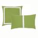 Applique Trim Sunbrella Outdoor Pillow - Canvas Kiwi, 12" x 20" - Ballard Designs Canvas Kiwi 12" x 20" - Ballard Designs