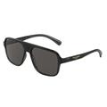 Dolce & Gabbana Men's 0DG6134 Sunglasses, Transparent Grey/Black, 57