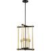 Nuvo Lighting 66525 - 4 Light Aged Bronze with Natural Brass Accents Ceiling Pendant (MARION 4 LIGHT PENDANT)