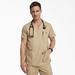 Dickies Men's Eds Signature V-Neck Scrub Top - Khaki Size L (81906)