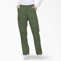 Dickies Women's Eds Signature Cargo Scrub Pants - Olive Green Size M (86106)