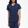 Dickies Women's Eds Essentials V-Neck Scrub Top - Navy Blue Size XS (DK615)