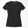 Dickies Women's Xtreme Stretch V-Neck Scrub Top - Black Size XS (82851)