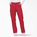 Dickies Women's Eds Signature Cargo Scrub Pants - Red Size L (86106)