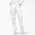 Dickies Women's Eds Signature Tapered Leg Cargo Scrub Pants - White Size M (86106)