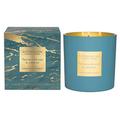 Stoneglow Luna - Papyrus Woods & Jasmine Large 120 Milimetre 3 Wick Candle in Glass Vase