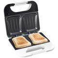 Bestron Antihaftbeschichteter Sandwich-Toaster, Sandwich-Maker mit 750 Watt, Funcooking, Weiß