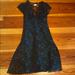 Anthropologie Dresses | Anthropologie Dress Black Lace Teal Slip | Color: Black | Size: 0