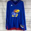 Adidas Shirts | Adidas Mens Ncaa Kansas Jayhawks Basketball Long Sleeve Top Size L | Color: Blue/Yellow | Size: L