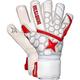 Derbystar APS White Red Star II Torwarthandschuhe Unisex, Weiss rot Silber, 11