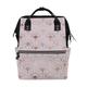 BKEOY Backpack Diaper Bag Art Rose Gold Flower Diaper Bag Multifunction Travel Daypack for Mommy Mom Dad Unisex