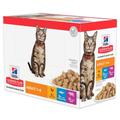 12 x 85 g Mixpaket Huhn, Seefisch, Rind Hill's Science Plan Katzennassfutter