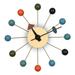 Concordia Modern Design Round Colorful Balls Silent Non-Ticking Wall Clock - LeisureMod VCL13M