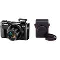 Canon PowerShot G7 X Mark II Digitalkamera (mit klappbarem Display, 20,1 MP, 4,2-Fach optischer Zoom 7,5cm LCD-Display) schwarz & DCC-1880 Kameratasche für PowerShot G7 X Mark II schwarz