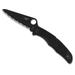 Spyderco Pacific Salt 2 Folding Knife 3.78in H-1 FRN Serrated Black C91SBBK2