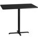 30'' x 48'' Rectangular Black Laminate Table Top with 22'' x 30'' Bar Height Table Base - Flash Furniture XU-BLKTB-3048-T2230B-GG