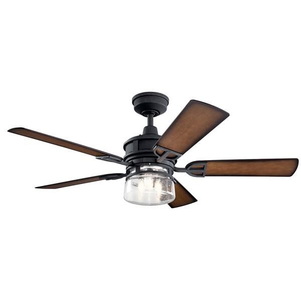 Kichler Lighting Lyndon 52 Inch Ceiling Fan with Light Kit - 310239DBK