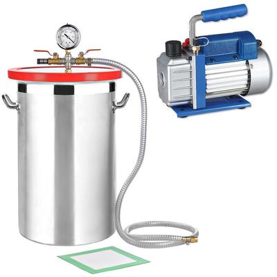 Set Vakuumkammer 27,7L + 70 l/min Vakuum Pumpe Unterdruckpumpe Klimaanlage