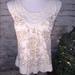 Anthropologie Tops | Anthropologie C. Keer Bordurette Gorgeous Camisole | Color: Cream/Gold | Size: Xs