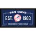 New York Yankees Framed 10" x 20" Fan Cave Collage