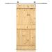 Barn Door - Calhome Paneled Wood Mid-Bar Series Diy Barn Door w/ Installation Hardware Kit Wood in White | 84 H x 36 W in | Wayfair