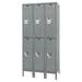 Hallowell Premium 2 - Tier 6 - Section Locker Metal in Gray/Black | 78 H x 45 W x 15 D in | Wayfair U3558-2A-HG