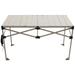 Arlmont & Co. Adrianna Roll Top Folding Aluminum Camping Outdoor Table Metal in Gray | 25 H x 48 W x 25 D in | Wayfair