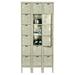 Hallowell Premium 6 Tier 3 Wide Locker Metal in White/Brown | 78 H x 36 W x 15 D in | Wayfair U3258-6PT