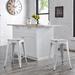 17 Stories Kendraya Bar & Counter Stool Metal in White | 24 H x 17 W x 17 D in | Wayfair 9358850A21AB4215BBDE54A9B70EA82E
