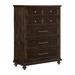 Darby Home Co Sarmiento 5 Drawer 40" W Chest Wood in Brown | 54 H x 40 W x 18 D in | Wayfair BA3BB76B5ED64475981002F94E6CC922