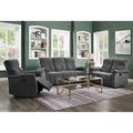 Latitude Run® Violaine 76" Chenille Pillow Top Arm Reclining Sofa Chenille in Gray | 40 H x 76 W x 37 D in | Wayfair