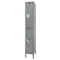 Hallowell Premium 2 Tier 1 Wide Locker Metal in Gray | 66 H x 12 W x 18 D in | Wayfair U1286-2A-HG