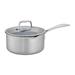 ZWILLING J.A. Henckels Zwilling Clad CFX Stainless Steel Saucepan w/ Lid Non Stick/Stainless Steel in Gray | 8.5 W in | Wayfair 66735-200