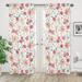 Sweet Jojo Designs Watercolor Floral Semi-Sheer Rod Pocket Curtain Panels Polyester in Pink/Green/Blue | 84 H in | Wayfair